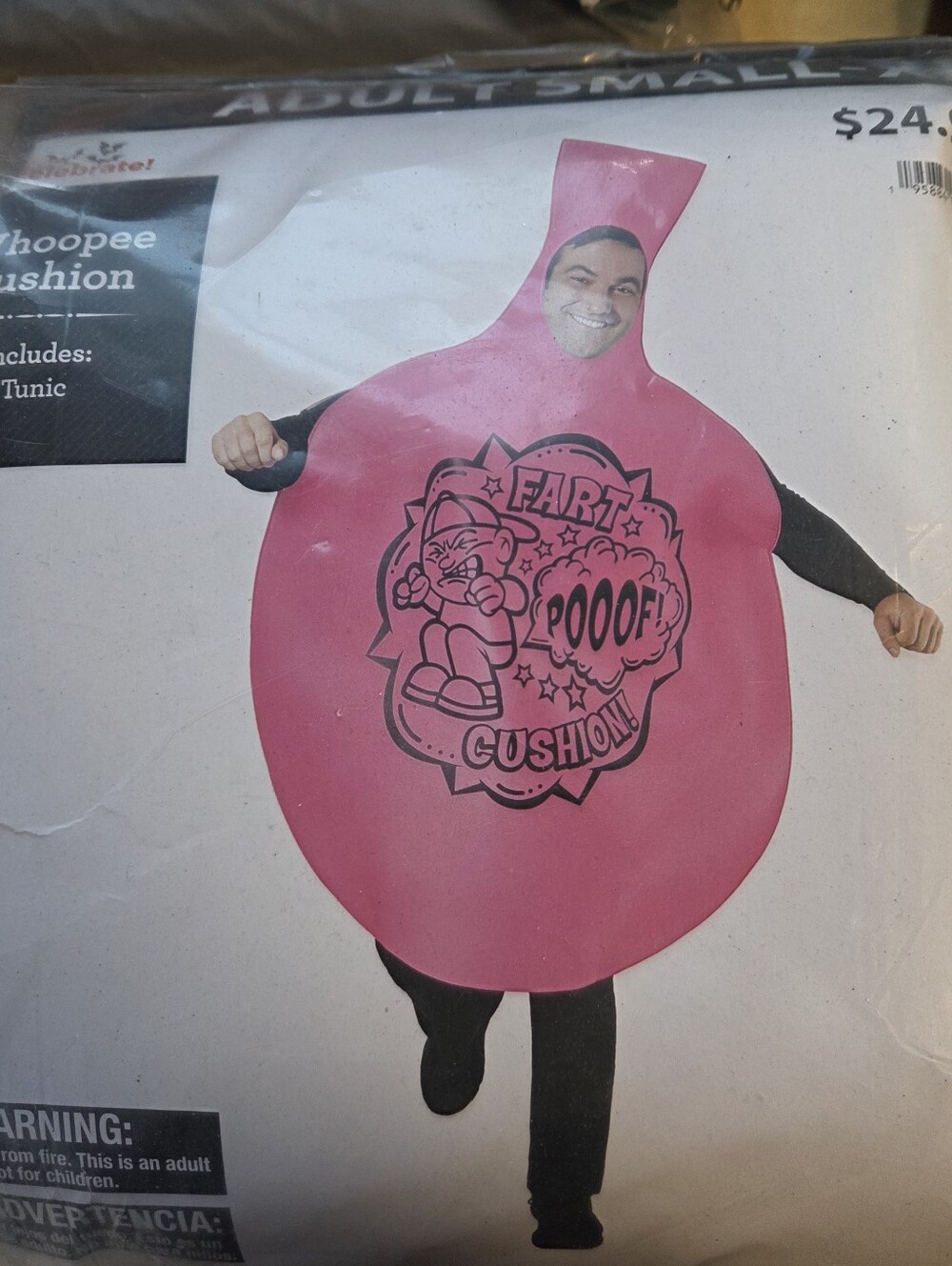 🍍Adult Pink Whoopee Cushion Halloween Costume Tunic